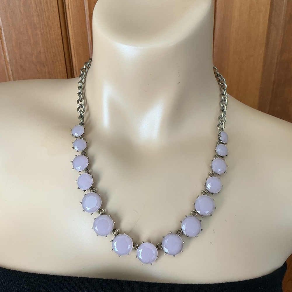 Elegant Silver and Lavender Necklace